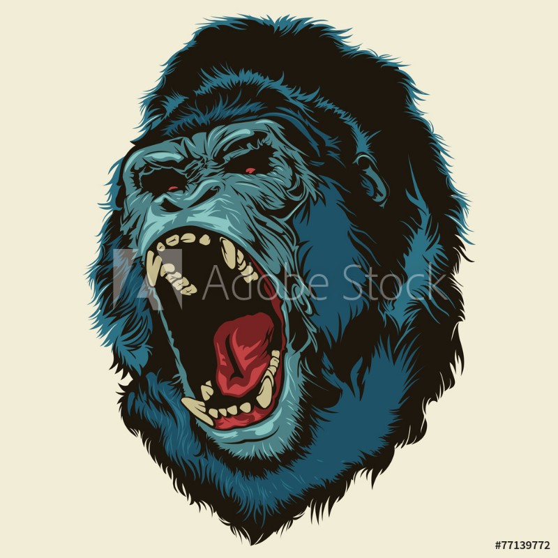 Afbeeldingen van Angry Gorilla Head